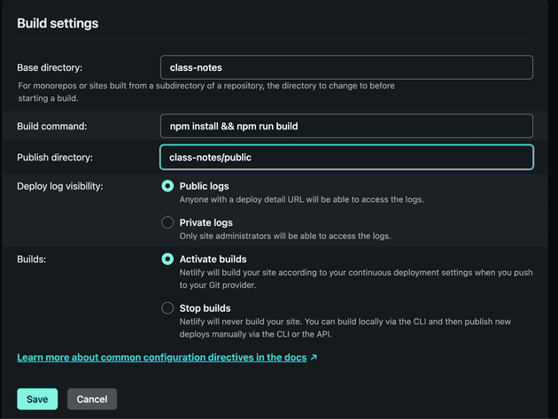 final-build-settings