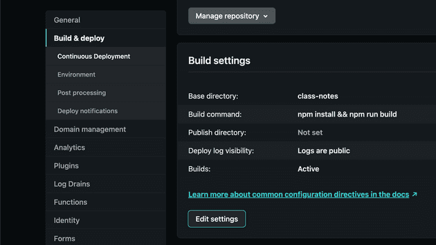 netlify-build-settings